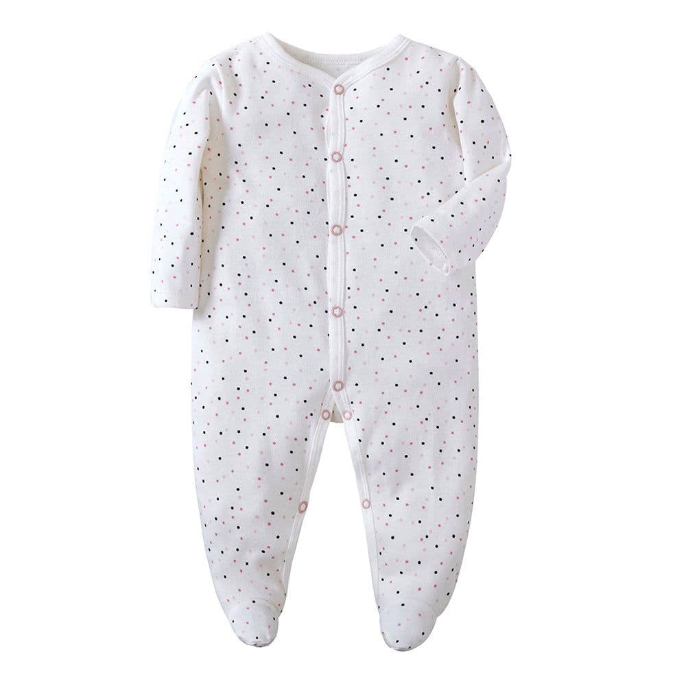 image-Baby Romper - Pink Long Sleeve Cotton 12M