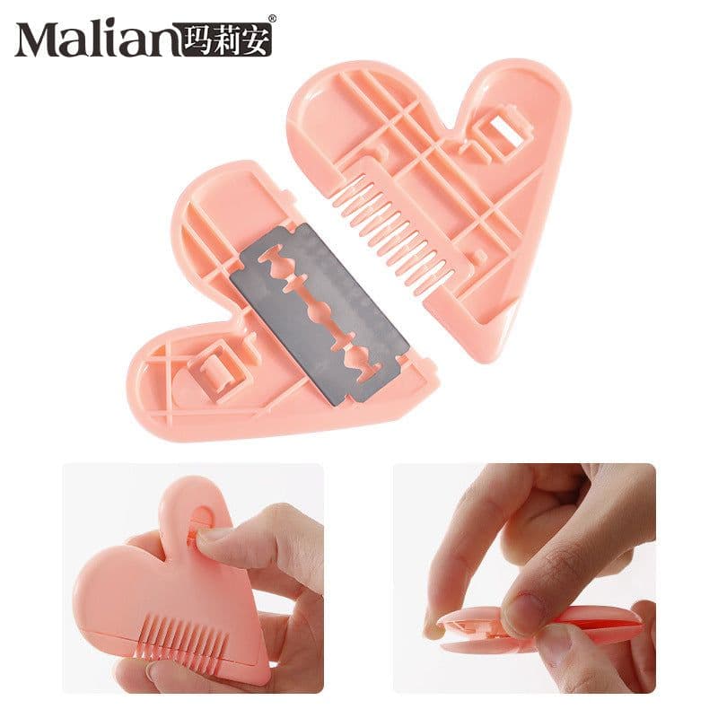 image-Marianne Red Heart-Shaped Hair Clippers - DIY Sharp Comb 22g Direct Sale