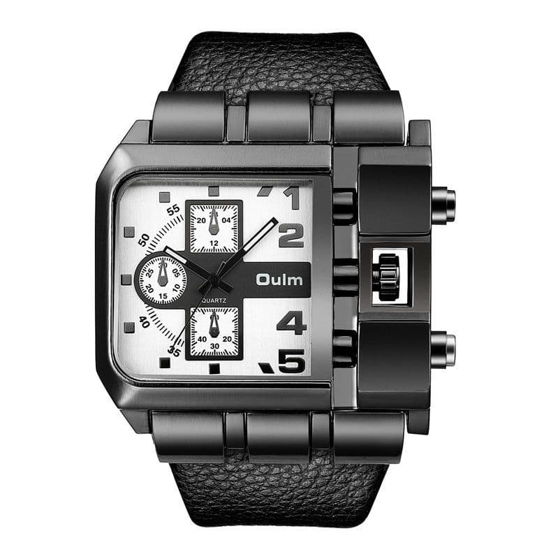 image-Oulm Quartz Men's Watch Square Brown HP3364