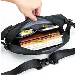 image-Trendy brand LED light-emitting advertising bag Bluetooth DIY functional crossbody bag men's trendy cool design sports chest bag