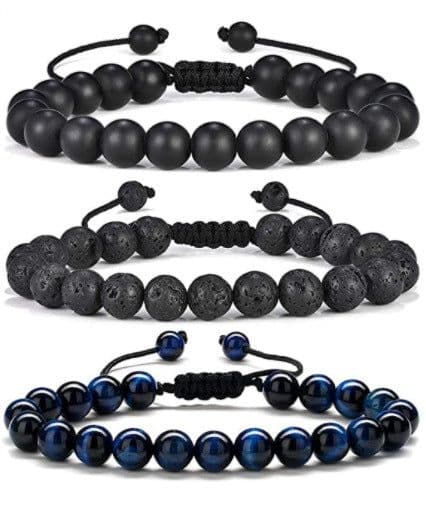 image-Cross-border Hot Selling Men's Bracelet Natural Tiger's Eye Braided Bracelet Essential Oil Aromatherapy Beads Amazon Hot Sale