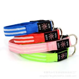 image-Luminous Nylon Dog Collar - Red, Anti-Lost, Anti-Collision, Night Light