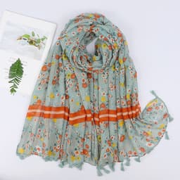 image-Japanese/Korean Butterfly Print Sun Protection Scarf, Beach Towel, 180x90cm