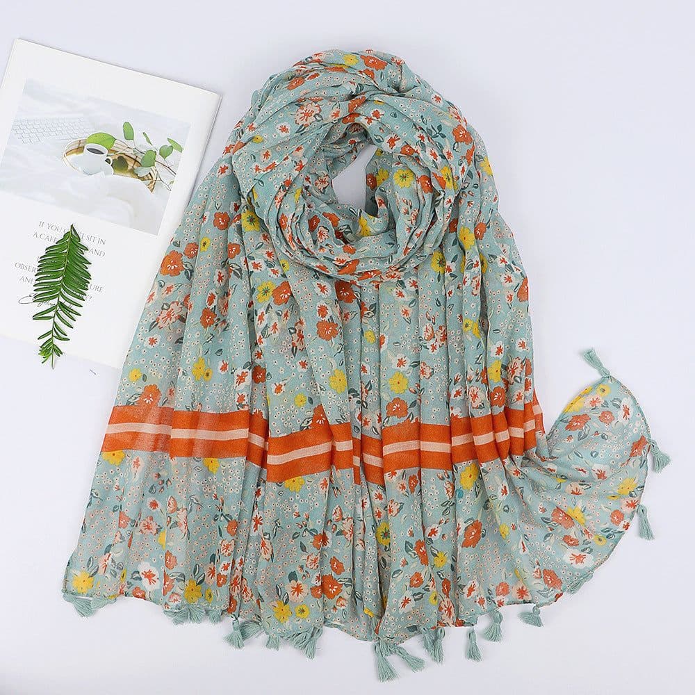 image-Japanese/Korean Butterfly Print Sun Protection Scarf, Beach Towel, 180x90cm