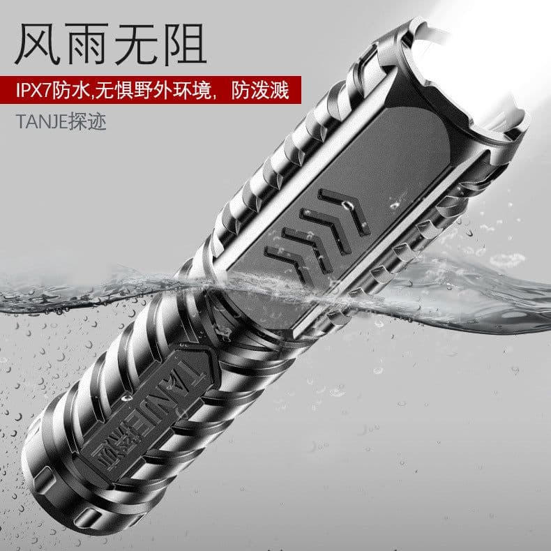image-LED Rechargeable Flashlight USB 500m Range