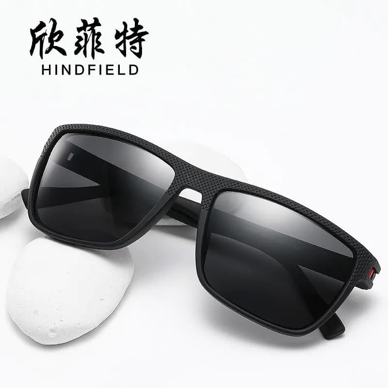image-Polarized Sunglasses Men's Square Frame UV400 Black
