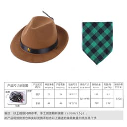 image-Wholesale Pet Cowboy Hat - Pentagram Headgear Funny Design