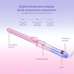 image-Hair Curler - Pink Purple Ceramic 40W Auto Wave