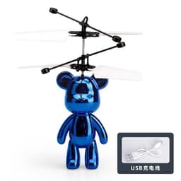 image-Cross-border new violent bear electroplating induction aircraft gesture suspension luminous flying bear anti-fall and smash-resistant helicopter