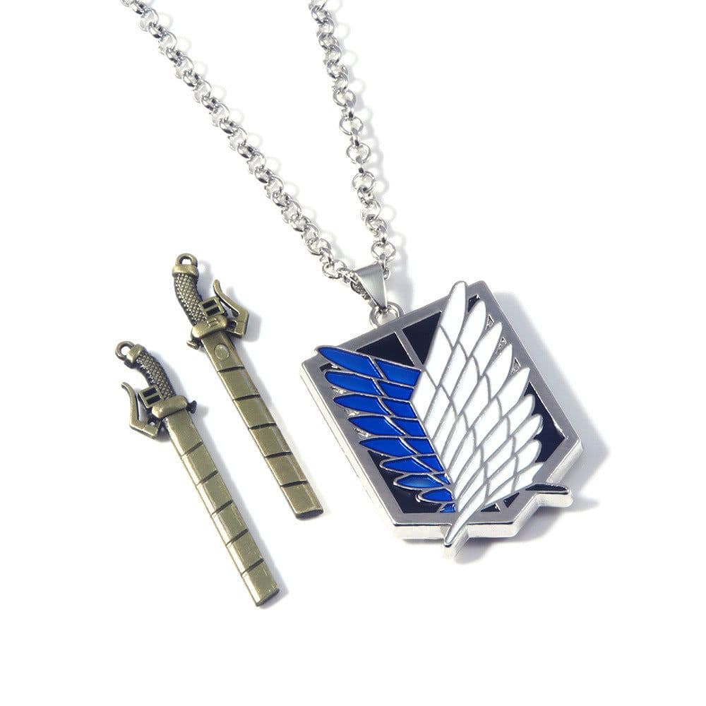 image-Wings of Freedom Attack on Titan Survey Corps Keychain Pendant Necklace