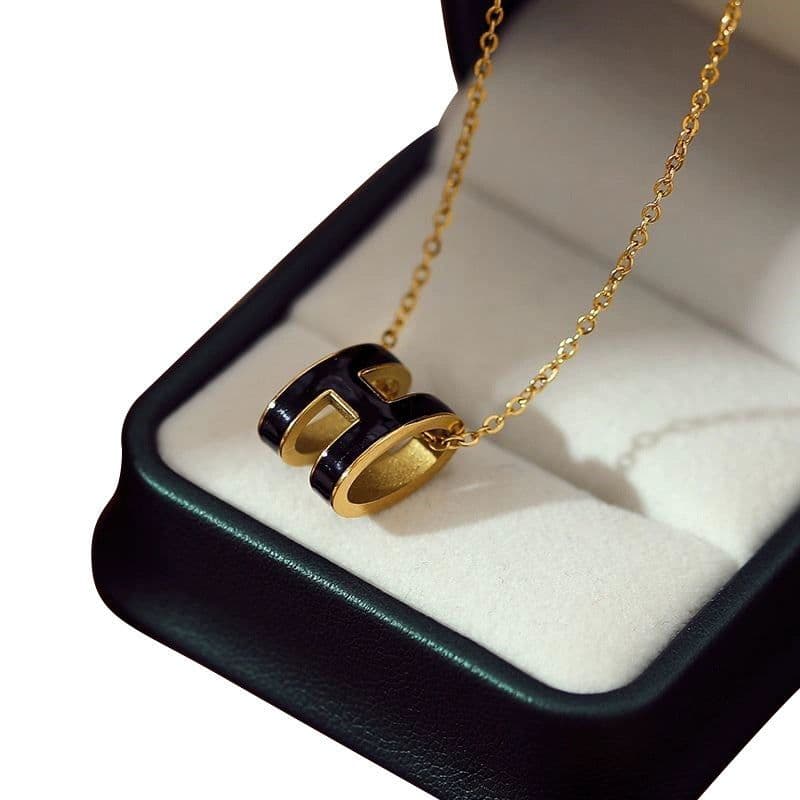 image-Titanium Steel Diamond Necklace - Women's Clavicle Chain
