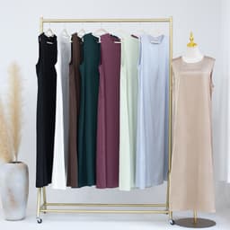 image-Loriya Summer Sleeveless Long Skirt - Macaron Solid