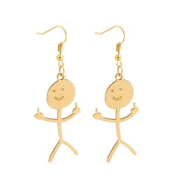 image-Doodle Character Stainless Steel Necklace