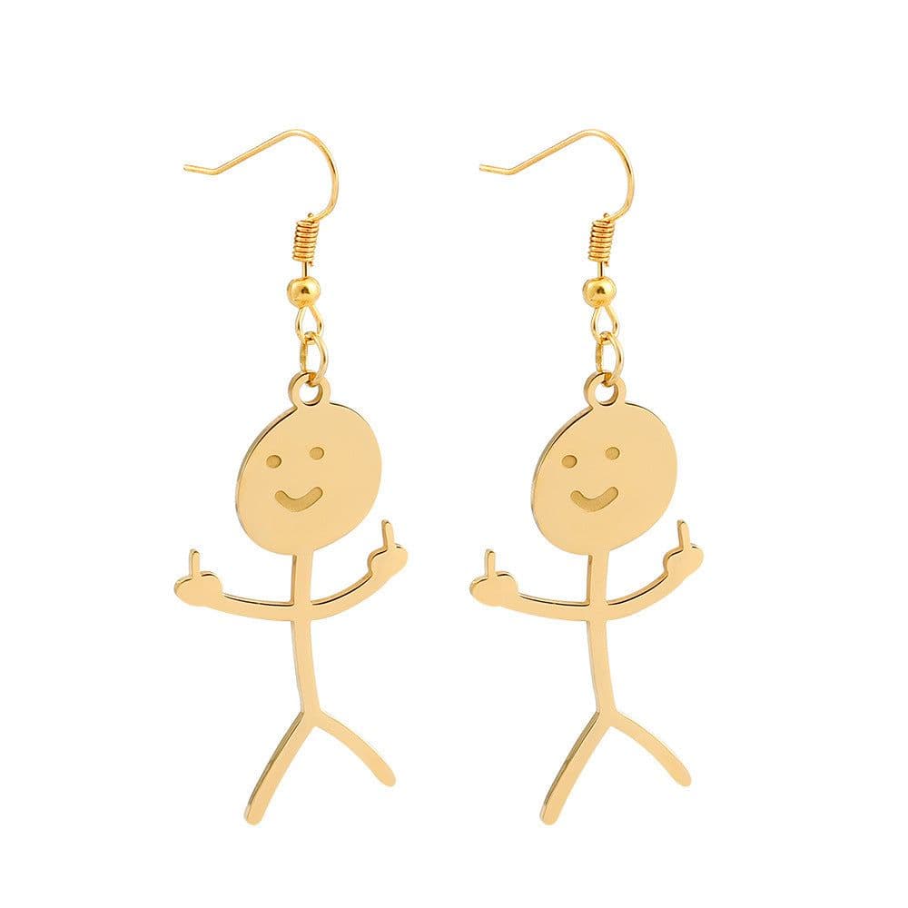 image-Doodle Character Stainless Steel Necklace