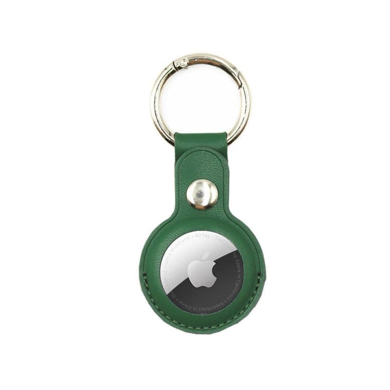 image-Aikefei AirTag PU Leather Keychain Case - Gold, In Stock