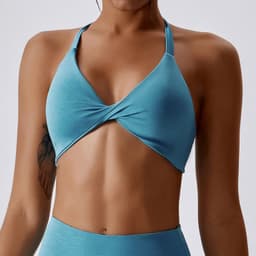 image-Athletic Sports Bra - Nylon Mold Cup Black