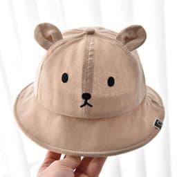 image-Baby Fisherman Hat Cotton - Brown Bear 45-48CM