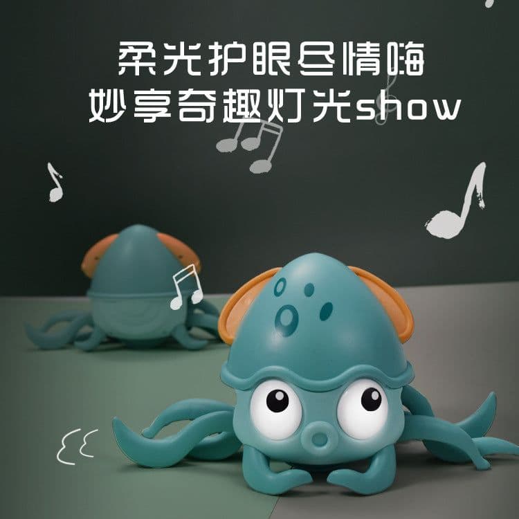 image-Douyin Toy Crab Induction Escape Children's Electric Toys Rechargeable Luminous Music Novelty Street Stall Night Market