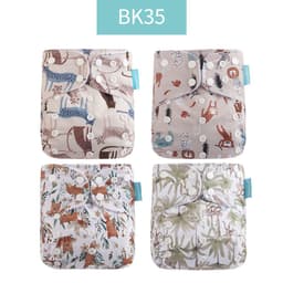 image-Happyflute 4-Pack Washable Training Pants - Waterproof Diapers for Infants 1-3 Years Old