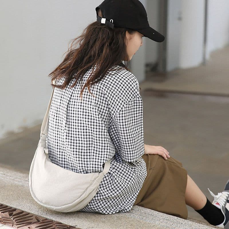 image-Nylon Crossbody Bag Dumpling - Lemon Yellow
