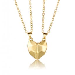 image-Longrui Love Magnet Couple Necklace - Black Heart