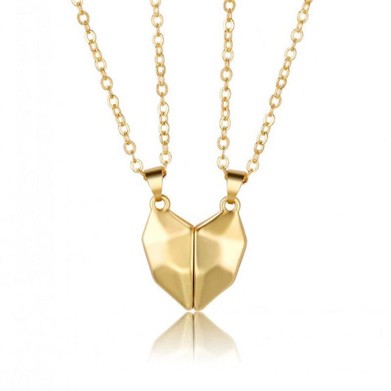 image-Longrui Love Magnet Couple Necklace - Black Heart