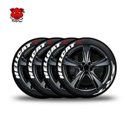 image-Car Tire Letter Stickers - White PVC Adhesive Washable