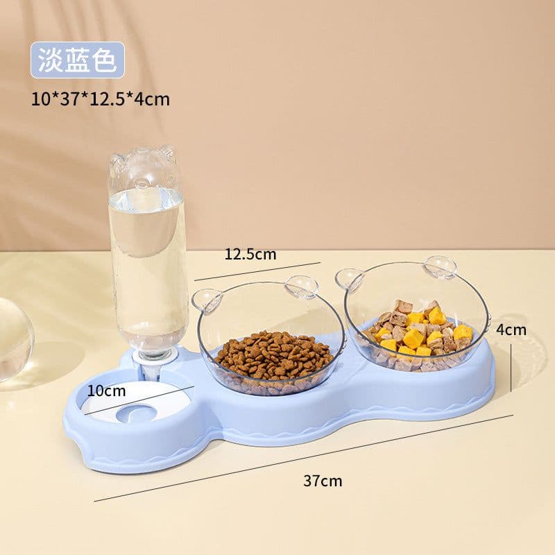 image-Automatic Pet Dog Cat Water Feeder, Anti-Moisture, 3 Bowls