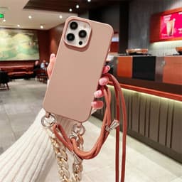 image-iPhone 14 Max Case - Grey TPU Messenger Chain
