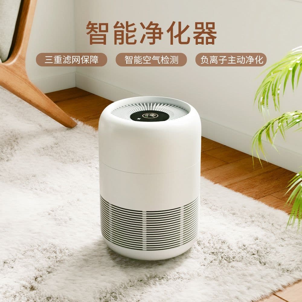 image-P.S. Large Negative Ion Air Purifier - White, Odor Removal, 51-150m³/hr
