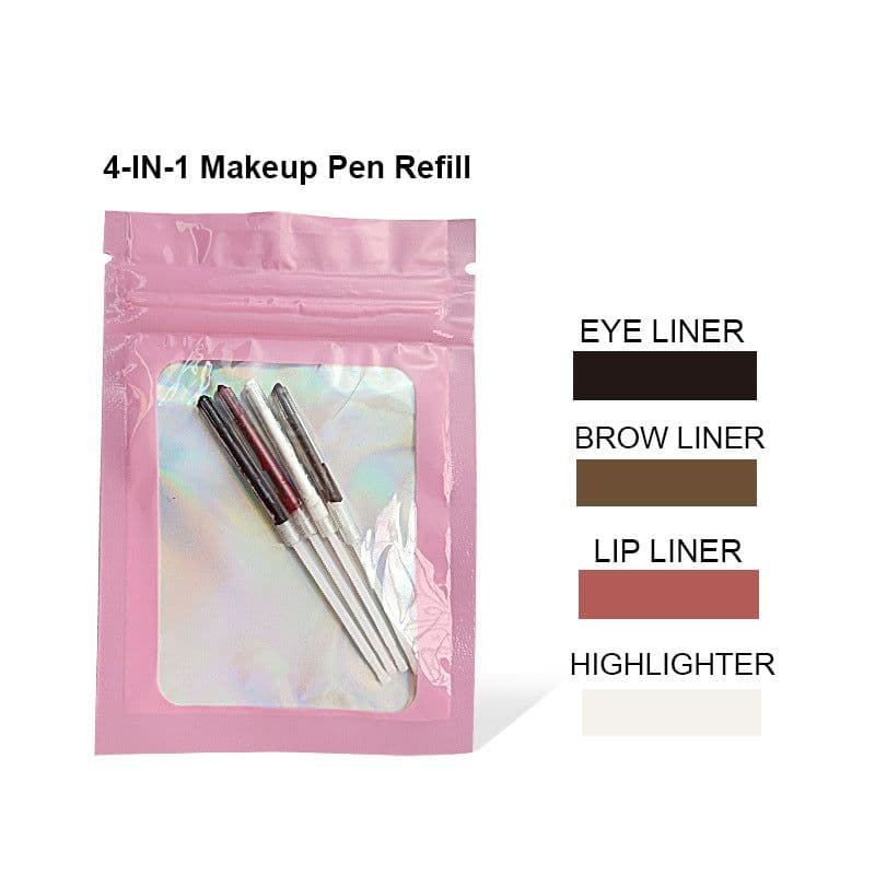 image-4 in 1 Makeup Pen - Black Eyeliner Eyebrow