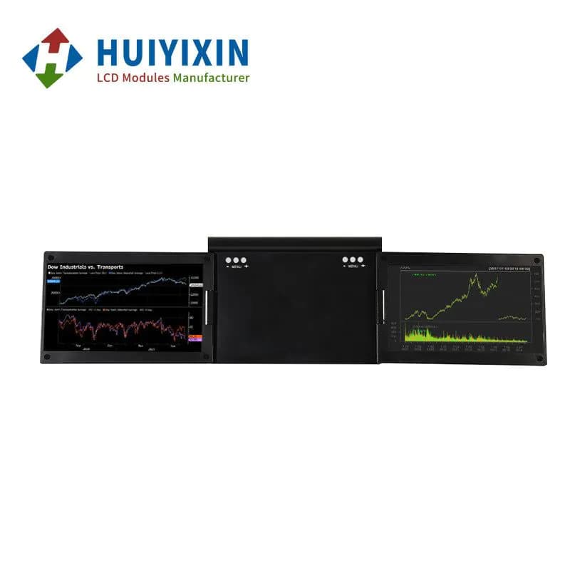 image-13.3-inch one-line connection three-screen display notebook expansion screen stock trading office mobile portable workbench