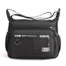 image-Men's Shoulder Bag - Grey Oxford Polyester
