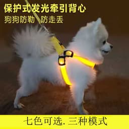 image-Amazon LED pet supplies LED luminous dog harness for medium and large dogs luminous dog aquarium lights led