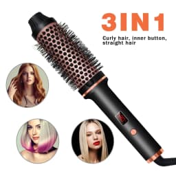 image-New cross-border perm curling iron hair straightener electric plywood straight curling dual-purpose large curling inner bangs perm iron straight