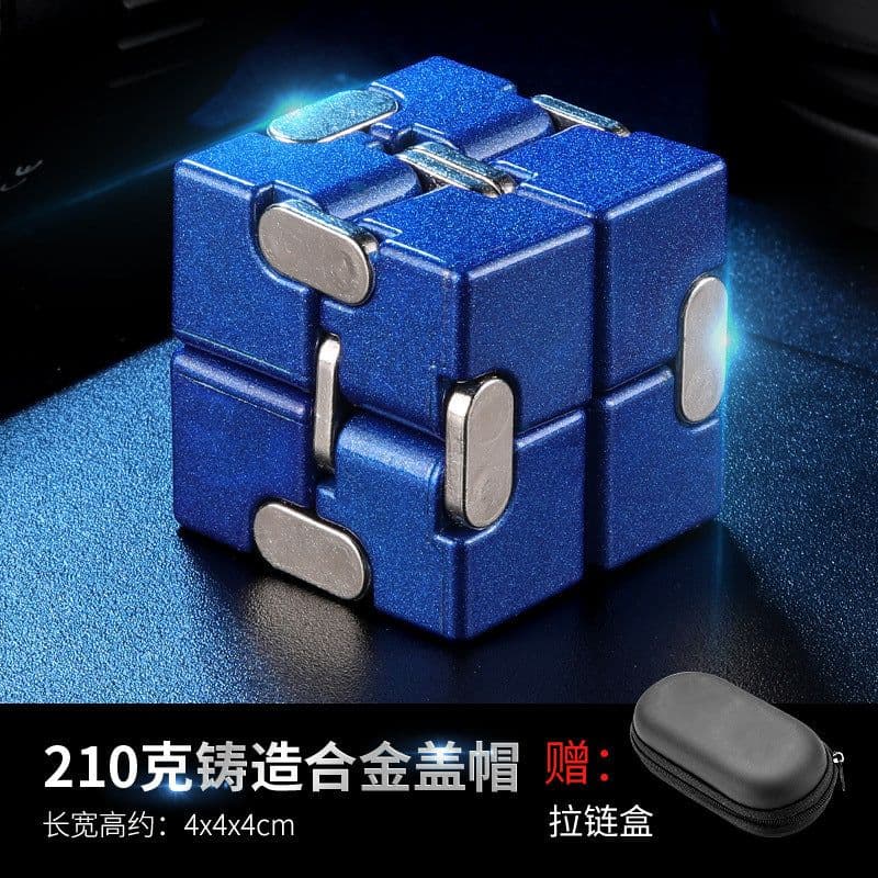 image-Yijie Metal Rubik's Cube - 155g Alloy Flip Toy, Golden Cap, Multi-Cap