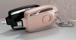 image-Portable Mini Power Bank 1200mAh Pink Keychain