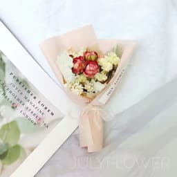 image-Mini Dried Roses Bouquet - Valentine's DIY Decorations 5"