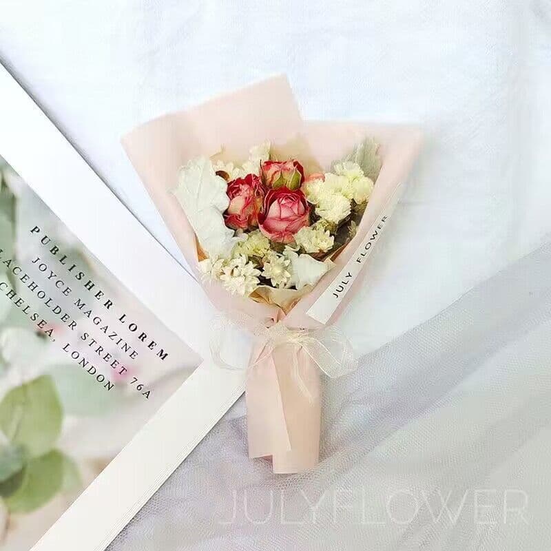 image-Mini Dried Roses Bouquet - Valentine's DIY Decorations 5"