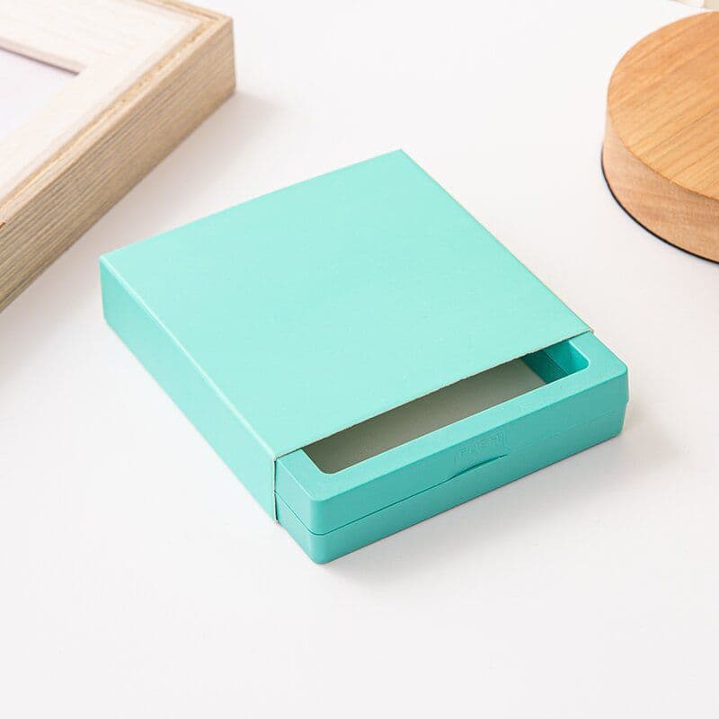 image-Jewelry Ring Storage Box - Orange Cardboard 11x11cm