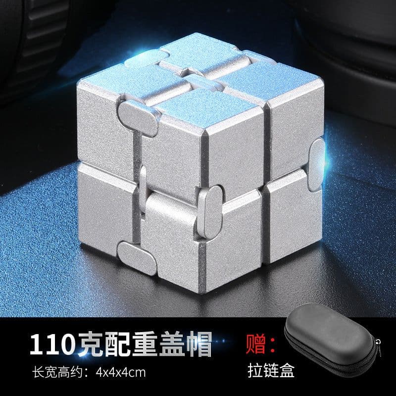 image-Yijie Metal Rubik's Cube - 155g Alloy Flip Toy, Golden Cap, Multi-Cap