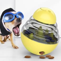 image-Pet Products Factory Wholesale Company New Dog Biting Toys Tumbler Feeder Leaky Eating Ball