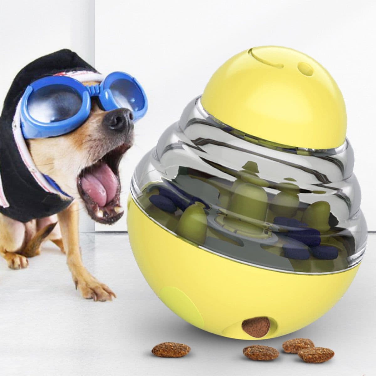 image-Pet Products Factory Wholesale Company New Dog Biting Toys Tumbler Feeder Leaky Eating Ball