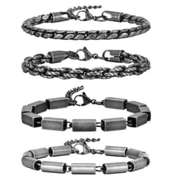 image-Men's Stainless Steel Hip-Hop Chain Bracelet