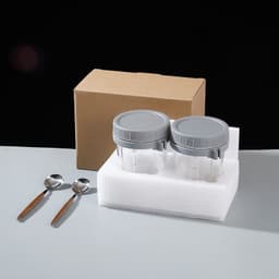 image-Oatmeal Cup Overnight Oatmeal Cup Breakfast Cup with Spoon Lid Mason Cup Glass Salad Jar Yogurt Cup