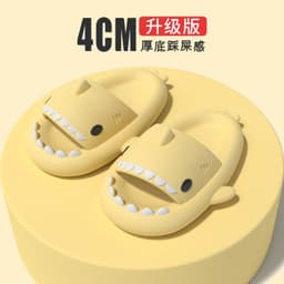 image-Couple Shark Slippers - Grey EVA Unisex