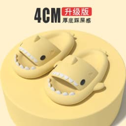 image-Shark Couple Slippers - Grey Unisex Indoor Outdoor Sandals
