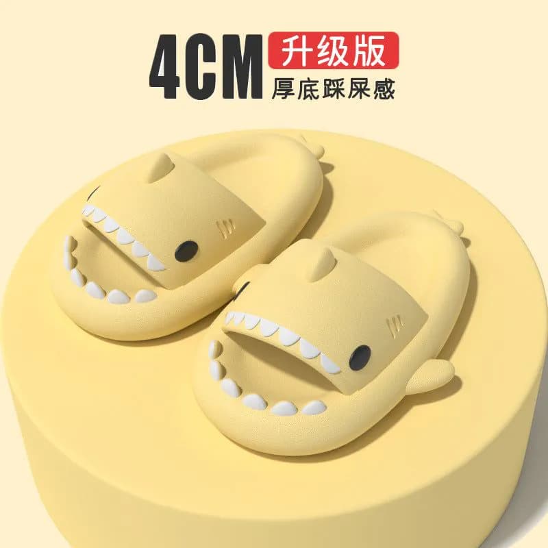image-Shark Couple Slippers - Grey Unisex Indoor Outdoor Sandals