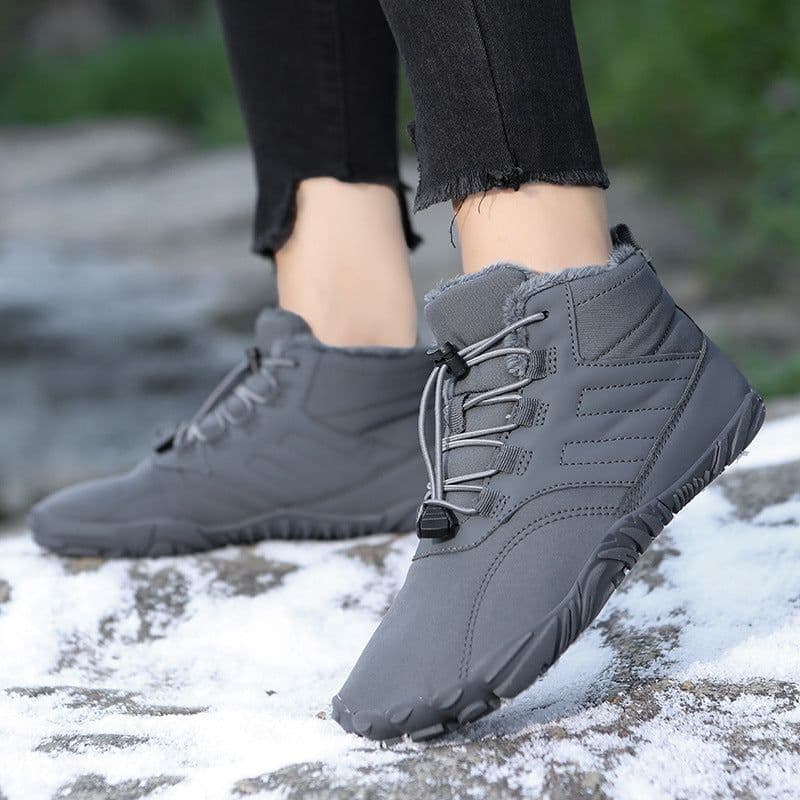 image-Five-finger outdoor sports cotton shoes for men and women plus velvet warm boots wear-resistant anti-ski boots winter thickened couple shoes