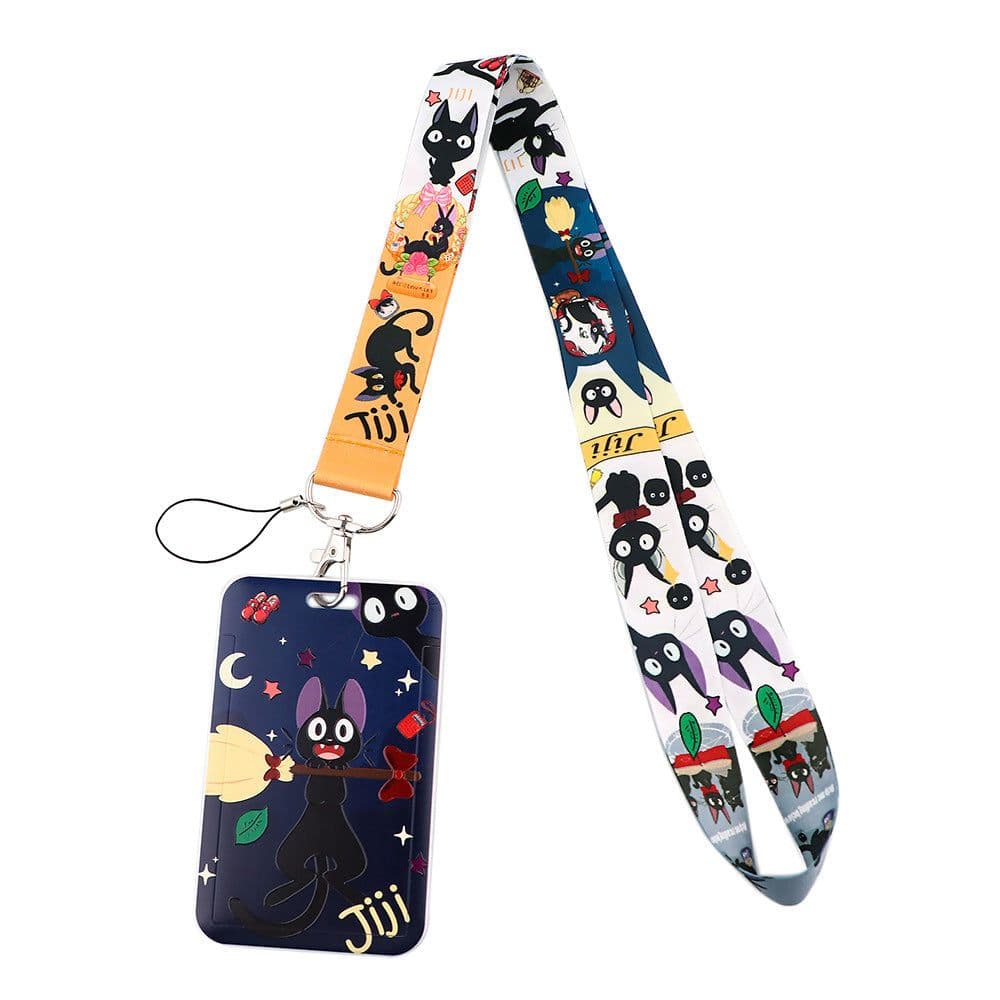 image-Riman Witch Black Cat Phone Lanyard Card Holder